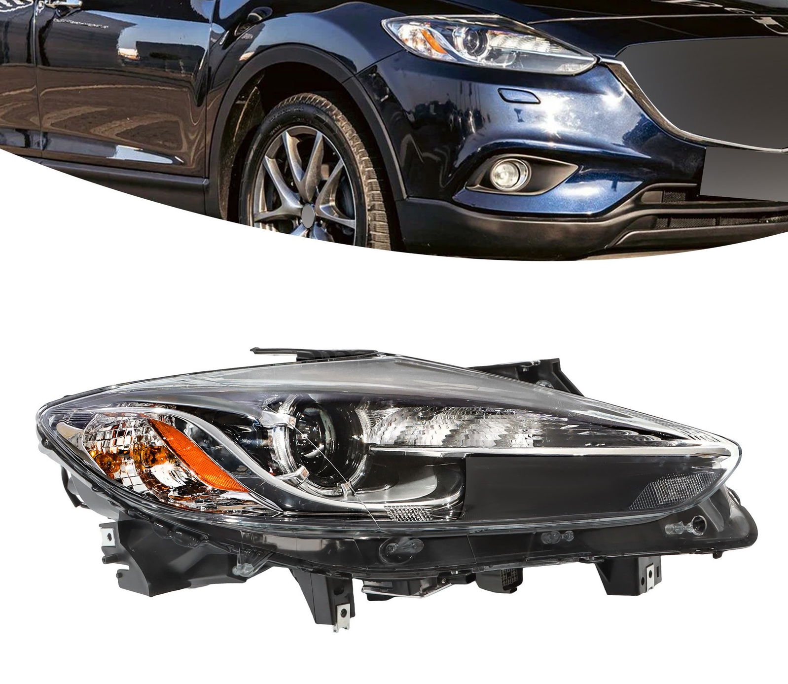 Top Gear Motors Right Passenger Side Halogen Headlight for 2013-2015 Mazda Cx-9 - Image 3