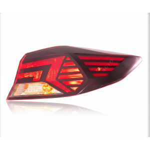 Top Gear Motors Halogen Tail Light Assembly for 2019-2020 Hyundai Elantra Passenger Side Chrome Housing Red Lens
