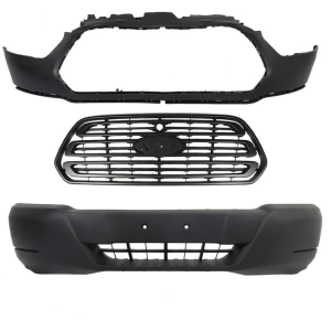 Top Gear Motors Front Bumper Cover with Grill for 2015-2019 Ford Transit 150 250 350 Black Primed Finish