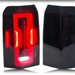 Top Gear Motors Black LED Tail Light Pair for 2007-2017 Jeep Patriot Sport Smoke Tinted Lens