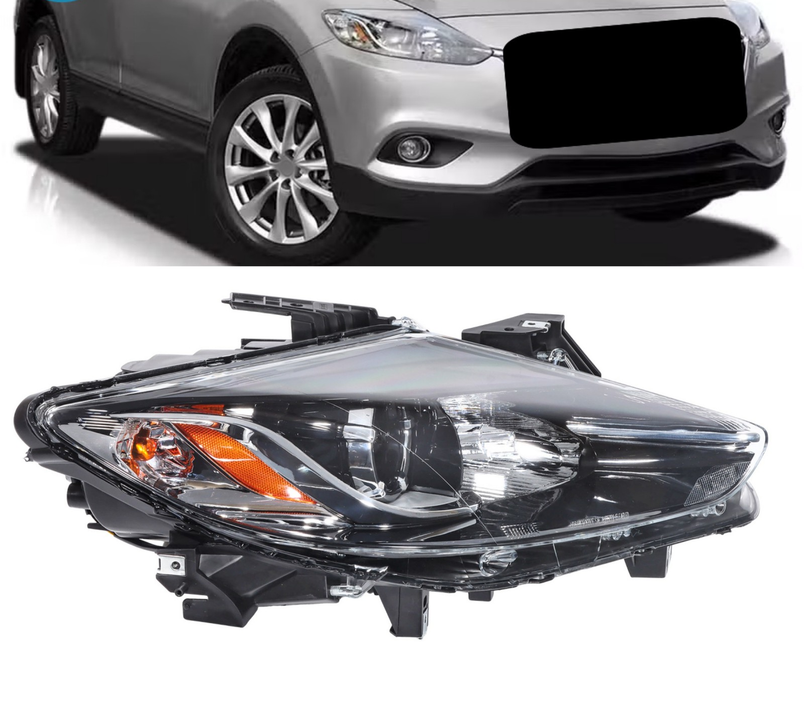 Top Gear Motors Right Passenger Side Halogen Headlight for 2013-2015 Mazda Cx-9 - Image 2