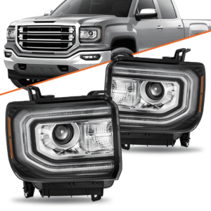Top Gear Motors Headlight Set for 2016–2018 GMC Sierra 1500 HID/Xenon with LED DRL Left & Right OE-Style Assemblies