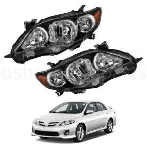 For 2011-2013 Toyota Corolla S XRS RH+LH Headlights Headlamps Replacement Pair
