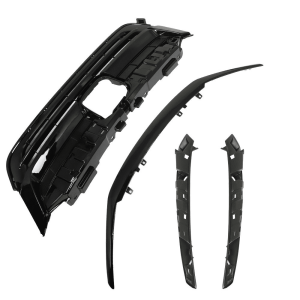 Top Gear Motors Front Upper Grille Assembly for Honda Pilot 2019–2021 Gloss Black with Trim Replacement