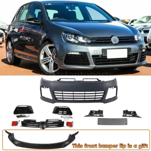 R20 Style Front Bumper Cover W/ LED DRLs W/ Grille for Volkswagen Golf 6 12-13