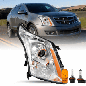 Top Gear Motors Headlight for 2010–2016 Cadillac SRX Halogen Projector Passenger Right Side with Bulbs