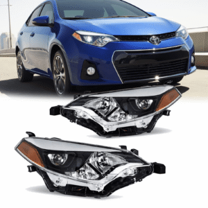 Top Gear Motors Halogen Headlight Assembly Pair for 2014–2016 Toyota Corolla Left and Right