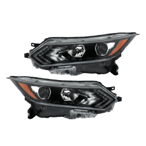 Top Gear Motors Headlights for Nissan Rogue Sport 2020-2022, Halogen with LED DRL, Left and Right