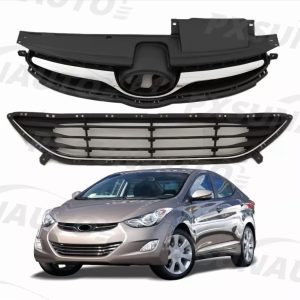 Upper+Lower Grille For 2011 2012 2013 Hyundai Elantra Sedan Front Bumper Grill