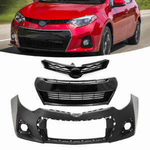 Top Gear Motors Front Bumper Cover with Upper and Lower Grille for 2014–2016 Toyota Corolla S and SE