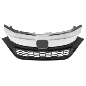 Top Gear Motors Front Bumper Upper Grille for 2019-2022 Honda HR-V (Black & Chrome)