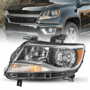 Top Gear Motors Headlight for Chevy Colorado 2015–2022 Left Driver Side Black Housing Halogen