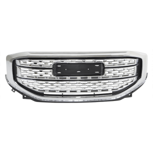 Top Gear Motors Front Upper Grille for GMC Acadia Denali 2017–2019 Chrome Replacement Assembly