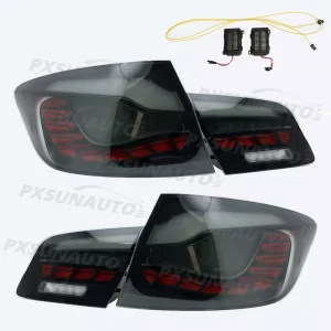 4PCS LED Smoked Sequential Tail Lights For BMW 5 Series F10 LCI 2011-2016 LH+RH