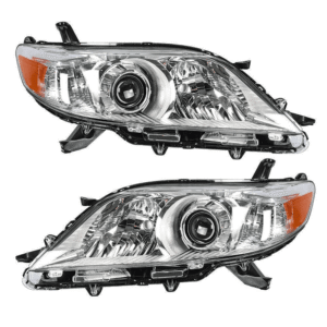 Top Gear Motors Halogen Headlight Assembly Pair Left and Right for Toyota Sienna 2011–2020 Chrome Housing Direct Replacement
