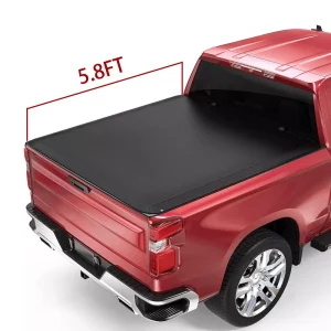 For 2019-2023 Chevy Silverado GMC Sierra 1500 5.8FT Tonneau Cover Soft Tri-fold