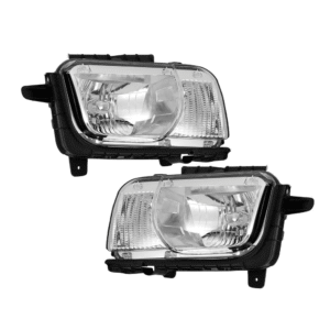 Top Gear Motors Halogen Headlight Assembly Set for Chevy Camaro 2010–2013 Chrome Housing Left and Right Replacement