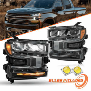 Top Gear Motors Full LED Headlights for Chevy Silverado 1500 2019–2021 Left and Right Headlamp Assembly Pair