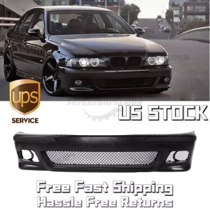 M5 Style Front Bumper Cover For BMW 5-Series E39 97-03 PP W/O Fog Lamp