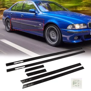 M5 Style BODY SIDE MOLDING Door MOULDING Trim 5 Series Fits 1998-03 BMW E39 4D