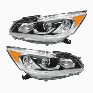 Top Gear Motors Halogen Headlight Assembly Pair for Honda Accord EX/EX-L/Sport Sedan 2016–2017 with LED DRL Direct Replacement