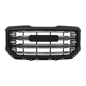 Top Gear Motors Front Upper Grille Assembly for GMC Sierra 1500 2016–2018 and 2019 Limited Chrome and Black Replacement