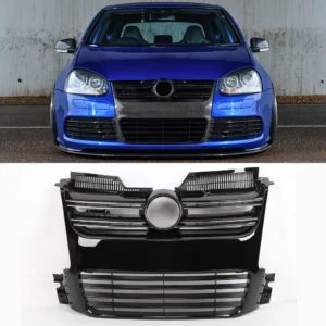 New Gloss Black R32 Style Front Bumper Grille for Golf 5 V MK5 2005-2009