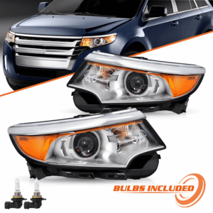 Top Gear Motors Headlight Assembly Pair for 2011–2014 Ford Edge Halogen Left & Right Factory-Style Lamps