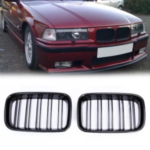 Front Gloss Black Kidney Hood Grill Grille Fit For BMW E36 1992-1997 318i 325i