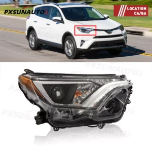 TOP GEAR MOTORS Halogen Projector Headlight, fits 2016-2018 Toyota Rav4 Right RH