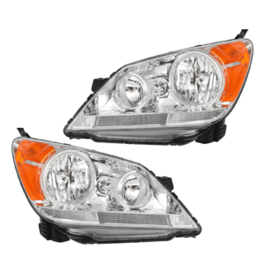 Top Gear Motors Halogen Headlight Assembly Pair Left and Right for Honda Odyssey 2005–2010 Chrome Housing Factory Style Direct Replacement