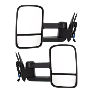 Pair Power Heated Tow Mirrors For 2003-2006 Chevy Silverado 1500 2500 3500 Black