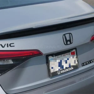 For Honda Civic 11th 4Dr 2021 2022 Gloss Black Rear Trunk Spoiler Splitter Wing