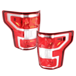 Top Gear Motors Rear Left and Right Tail Light Assembly Set for Ford F-150 2018–2020, Halogen Brake Lamps, Direct Replacement
