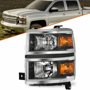 Top Gear Motors Chevrolet Silverado 1500 Headlight 2014–2015 Driver Side Left Chrome Halogen Assembly