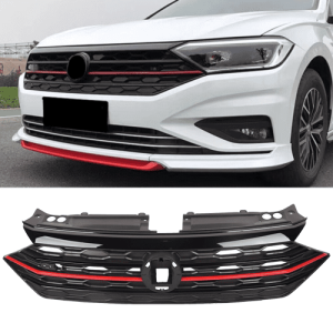 Top Gear Motors Front Upper Grille for Volkswagen Jetta 2019–2021 Red and Black Replacement