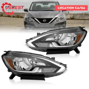 FOR 2016-2019 Nissan Sedan w/ Halogen Headlights Assembly Left & Right LH RH