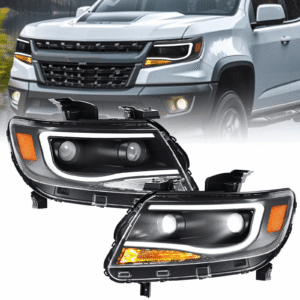 Top Gear Motors LED Dual Projector Headlights with DRL Tubes for 2015-2022 Chevrolet Colorado