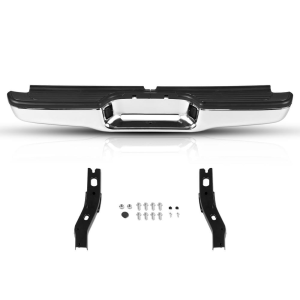 Top Gear Motors Rear Step Bumper for 1995–2004 Toyota Tacoma Chrome Steel Replacement Back Bumper