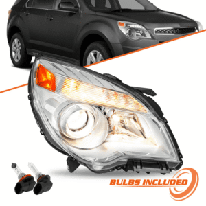 Top Gear Motors Headlight for 2010–2015 Chevy Equinox Projector Halogen Passenger Right Side with Bulbs