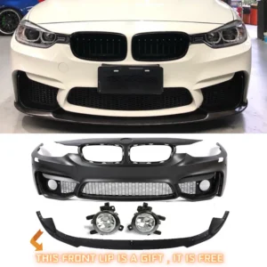 Front Bumper F80 M3 Style W/O PDC+ Fog Lights + lip For BMW F30 3-Series 12-18