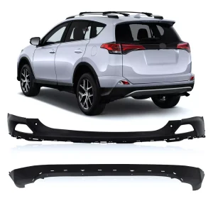 Rear Upper and Lower Bumper Cover Fit For 2016 2017 2018 Toyota RAV4
