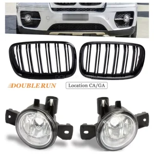 Grille & Fog light Fog lamp Fit For 2008 2009 2010 2011 2012 2013 BMW X6 E71 E72