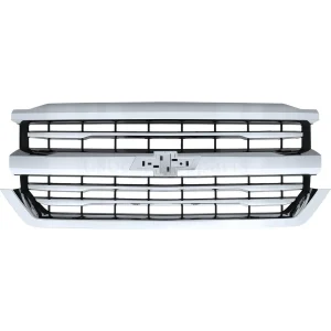 Chrome Upper Bumper Grille Grill For 2016 2017 2018 Chevrolet Silverado 1500