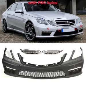 Unpainted AMG Style Front Bumper W/LED DRL W/PDC For 10-13 Mercedes E Class W212