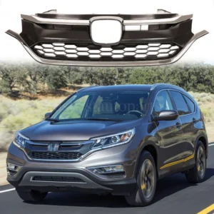 Top Gear Motors Front Bumper Hood Mesh Grille with Chrome Trim 2015-2016 Honda CR-V