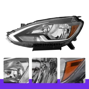 Fit For 2016 2017 2018 Nissan Sentra Headlight Headlamp Halogen Driver Side LH