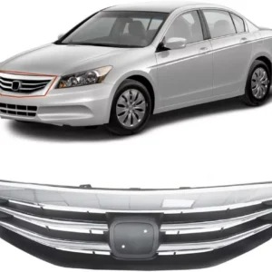 For 2011 2012 Honda Accord Chrome Radiator Bumper Grille Front Upper Grill