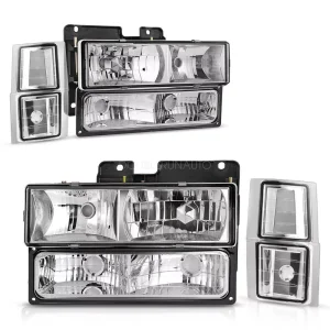 For 94-99 Chevy C/K Tahoe Suburban 1500 2500 3500 Headlights Signal Bumper Lamps