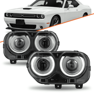 Top Gear Motors HID Xenon Headlight Pair for 2015–2022 Dodge Challenger w/o Air Ducts Left and Right